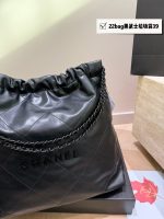 CHANEL 22bag all black  size : 39cm 35cm 20cm - Image 5