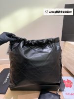 CHANEL 22bag all black  size : 39cm 35cm 20cm - Image 7